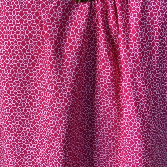 Buttons USA Geometric Beaded Neck Floral Short Tunic Sun Dress Size:M - Picture 3 of 11